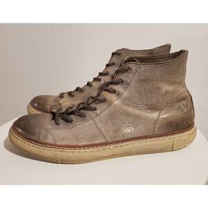 Frye Essex Antique Distressed Waxed Leather High Top Lace Up Sneakers Size 9.5
